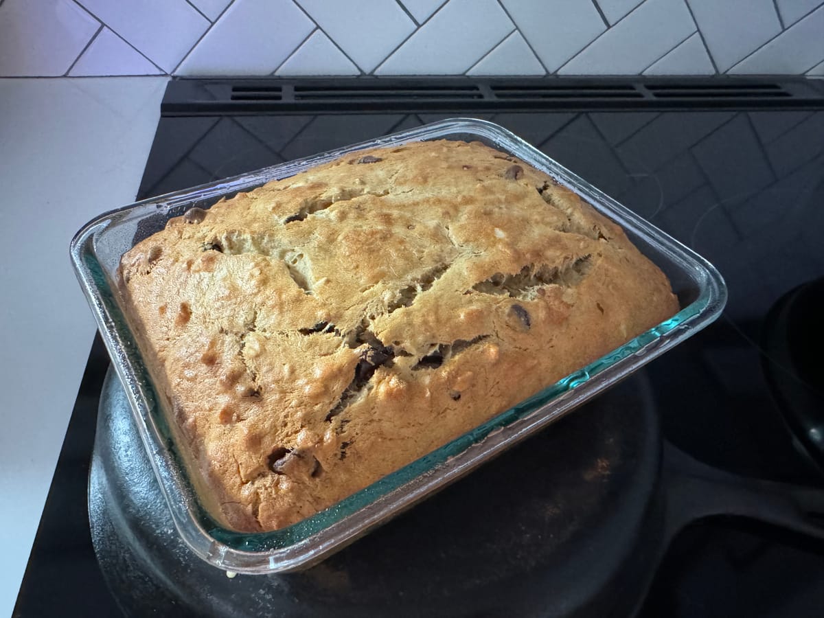 Banana Bread with nuts and chips